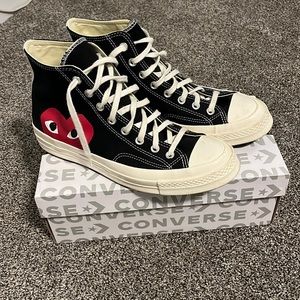 converse comme des garcons x chuck taylor all star high play